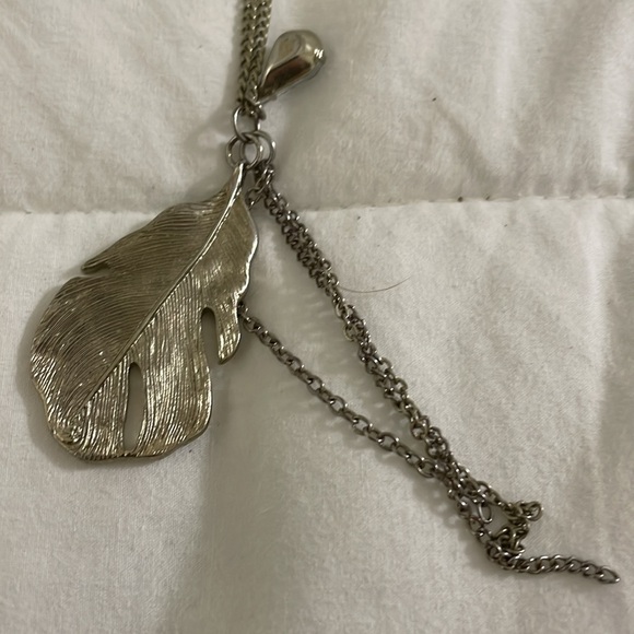 Sterling silver necklace with one charm added to this 16” necklace. - Picture 4 of 5